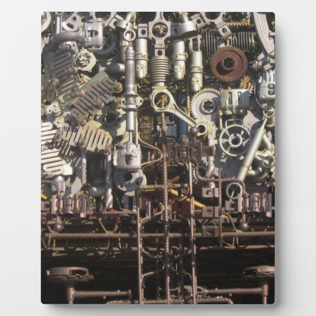 Steampunk mechanical machinery machines plaque (Front)