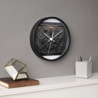 Steampunk Mechanical Map Wall Clock