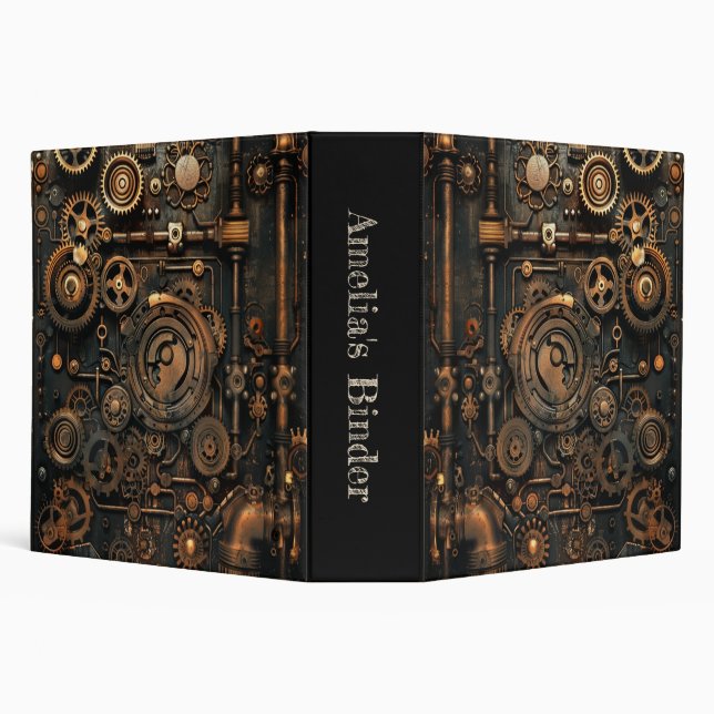 Steampunk Mechanical Retro Binder (Background)