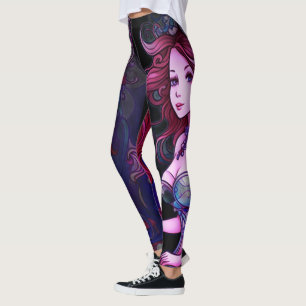 Steampunk Mermaid Princess Customized Tight Leggings