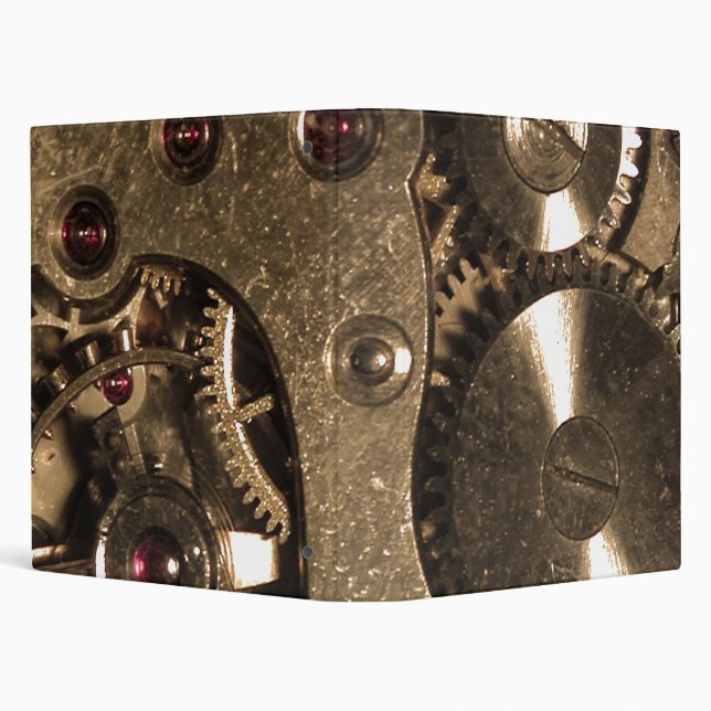 Steampunk Metal Clock Gears Binder (Background)