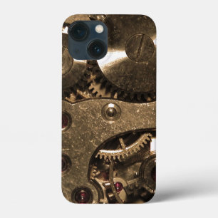 Steampunk Metal Clock Gears iPhone 13 Mini Case
