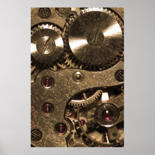 Steampunk Metal Gears Poster
