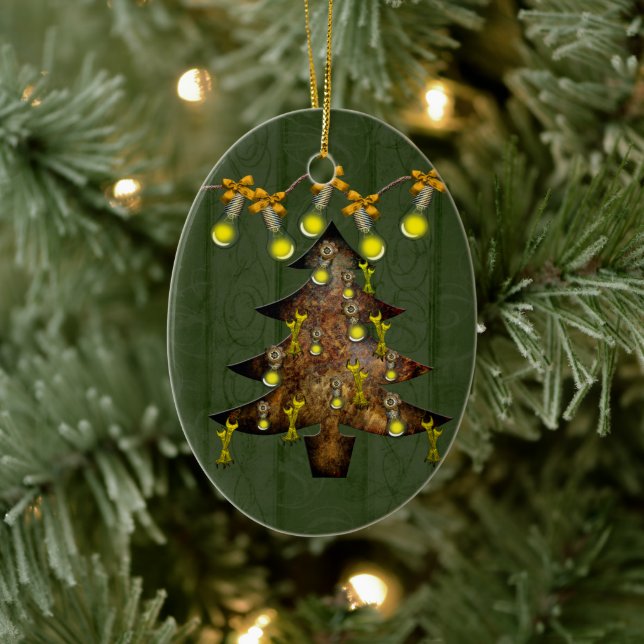 Steampunk Metal Tree Customizable Ornament (Tree)