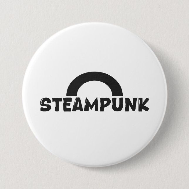 Steampunk Minimalist Design Button (Front)