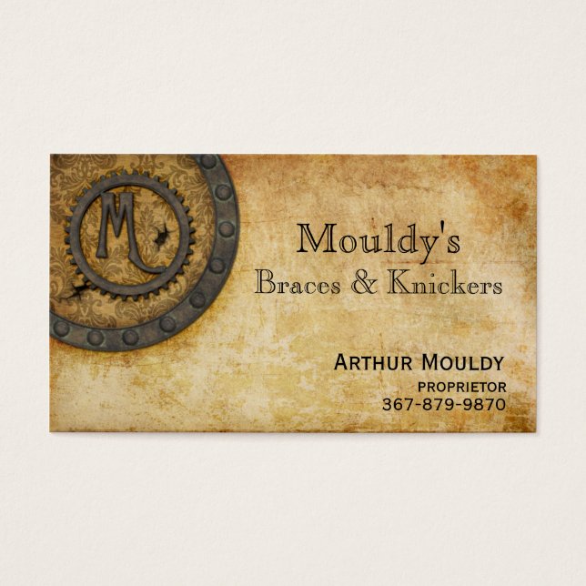 Steampunk Monogram Vintage M (Front)