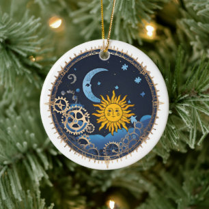 Steampunk Moon & Sun Ornament