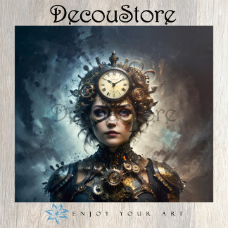 Steampunk Muse Decoupage Tissue Paper