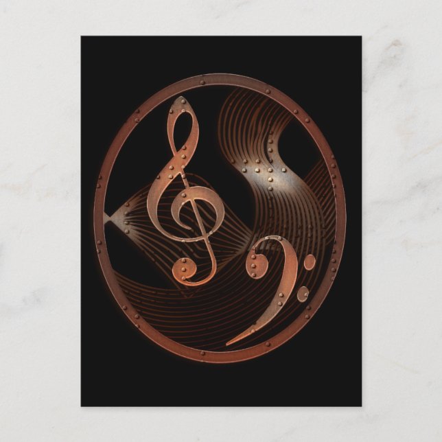 Steampunk Music Design postcard (Front)