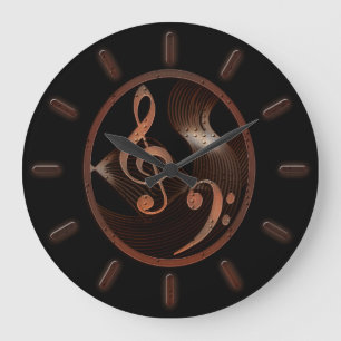 Steampunk Music design wall clock