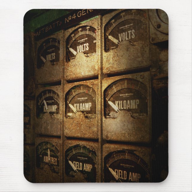 Steampunk - Naval - Electric - Power Grid Mouse Pad (Front)