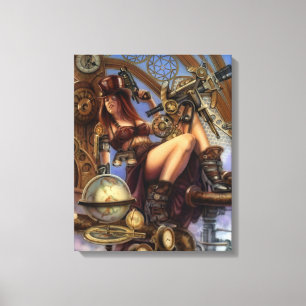 Steampunk Navigator Wrapped Canvas