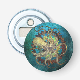 Steampunk Octopus & Clockwork Gears  Bottle Opener