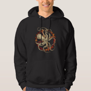 Steampunk Octopus & Rusty Clockwork Gear  Hoodie
