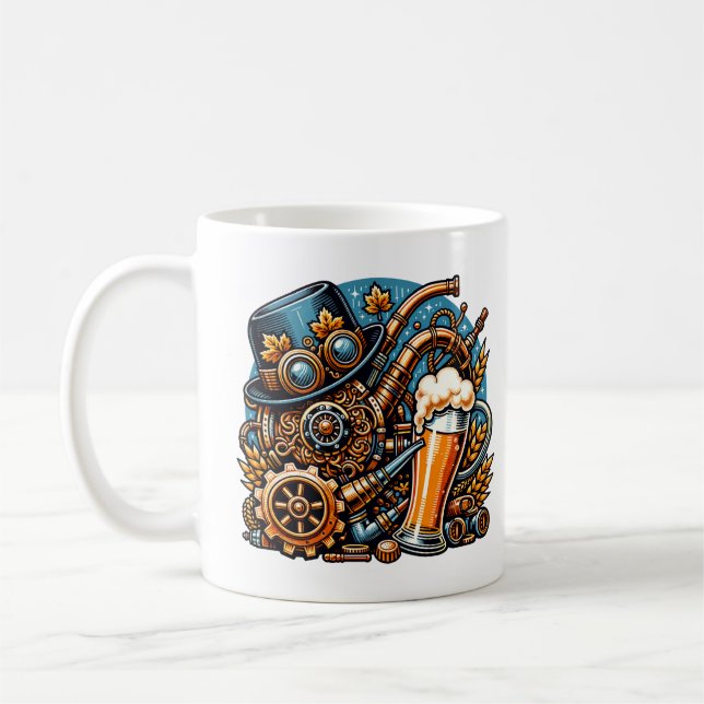 Steampunk Oktoberfest Coffee Mug (Left)