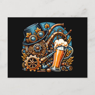 Steampunk Oktoberfest Postcard