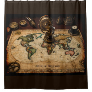 Steampunk Olde Worlde Map