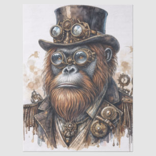 Steampunk Orangutan Art Tissue Paper