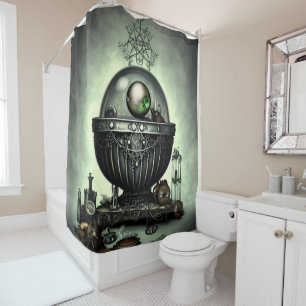 Steampunk Ornate Cauldron and Magic Items on Green