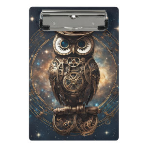 Steampunk Owl  Mini Clipboard