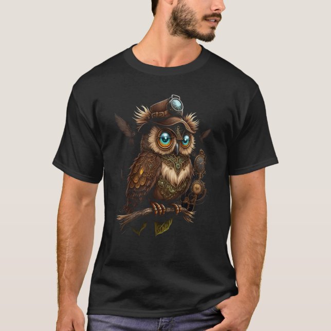 Steampunk Owl T-Shirt (Front)