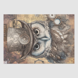 Steampunk Owl Tissue Paper