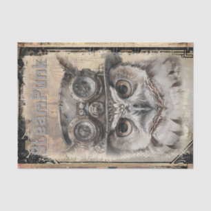 Steampunk Owl Tissue Paper