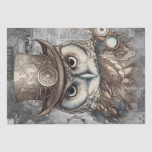 Steampunk Owl Tissue Paper