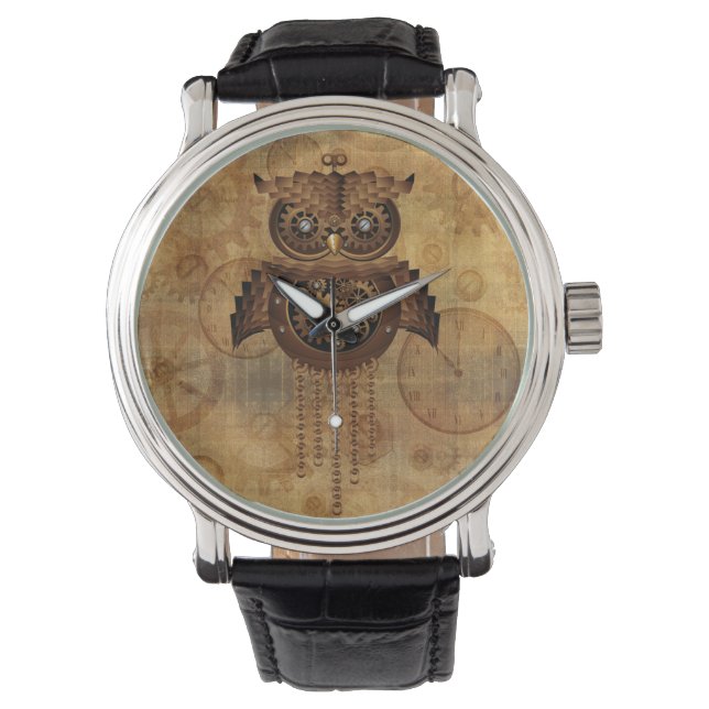 Steampunk Owl Vintage Style Watches (Front)