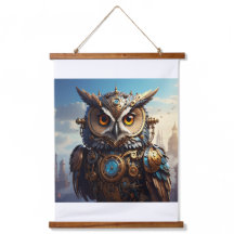 Steampunk Owl Wall Art - Victorian Mechanical Bird