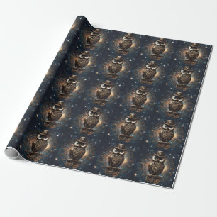 Steampunk Owl Wrapping Paper