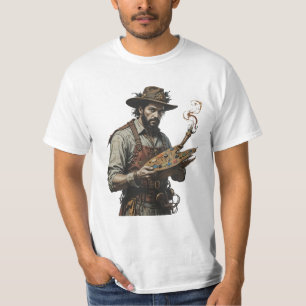 steampunk painter artwork shirt