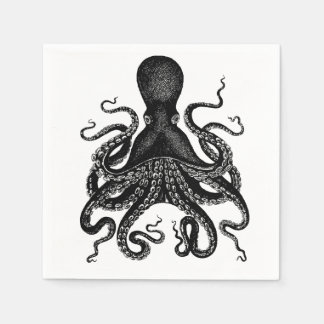 Steampunk party! Victorian octopus kraken cthulu Napkin