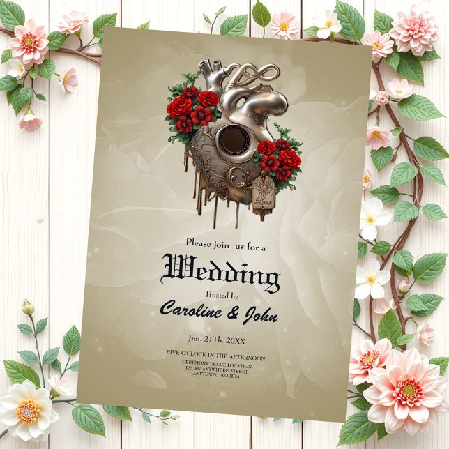 Steampunk Passion, the mechanical Heart of Love.  Invitation (Creator Uploaded)