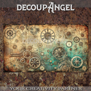 Steampunk Patina#1 Decoupage Tissue Paper