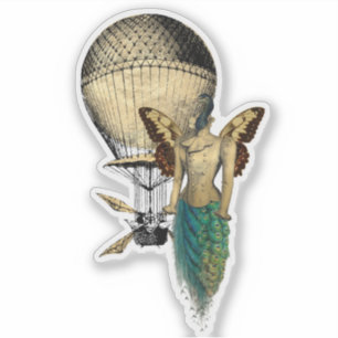 Steampunk Peacock and Flying Machine