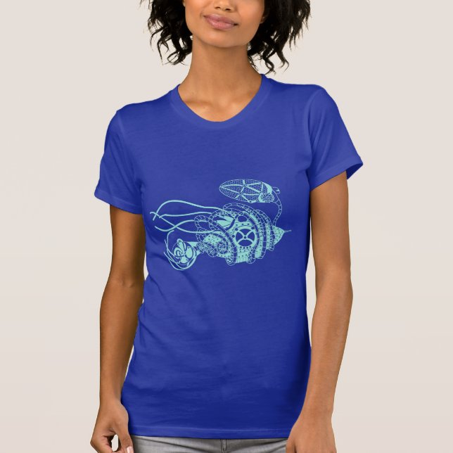 Steampunk Phage vs. Bacteria T-Shirt (Front)