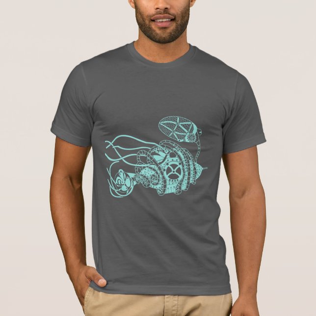 Steampunk Phage vs. Bacteria T-Shirt (Front)