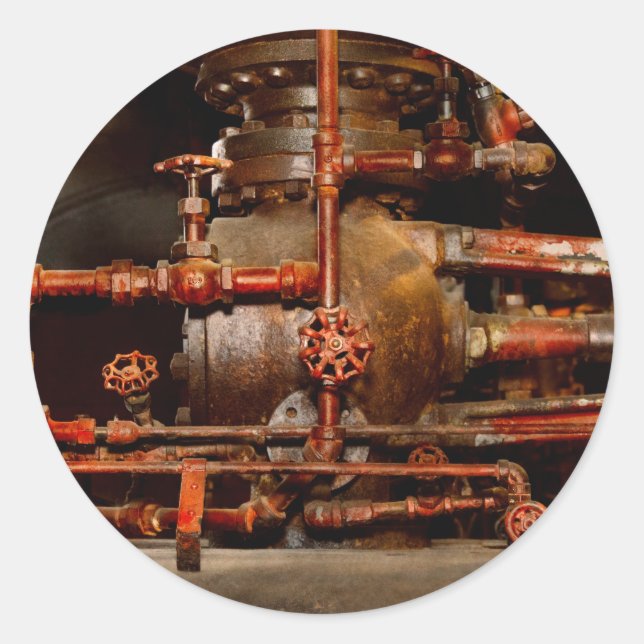 Steampunk - Pipe dreams Classic Round Sticker (Front)