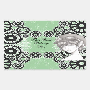 Steampunk Pixie Book Label Stickers