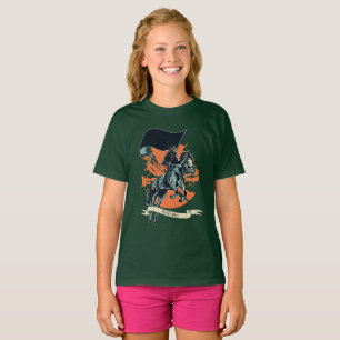 Steampunk Plague Rider Doctor on Horseback w/Flag T-Shirt