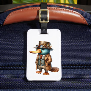 Steampunk Platypus Luggage Tag
