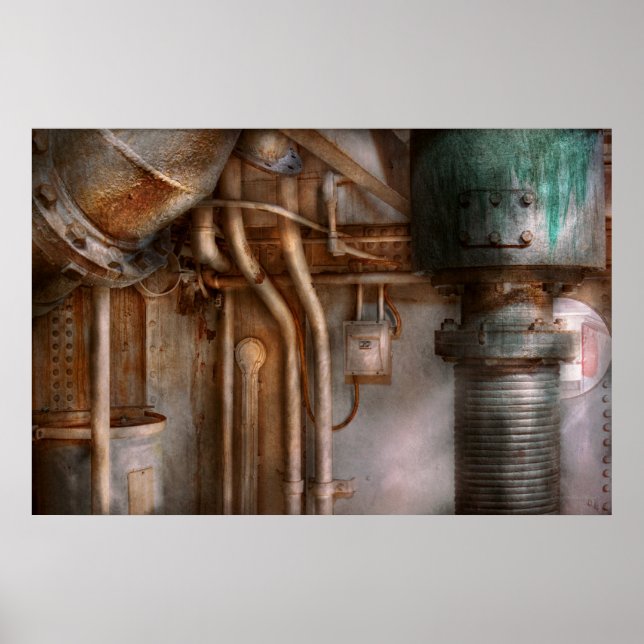 Steampunk - Plumbing - Industrial abstract Poster (Front)