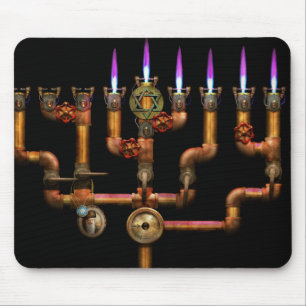 Steampunk - Plumbing - Lighting the Menorah Mouse Pad
