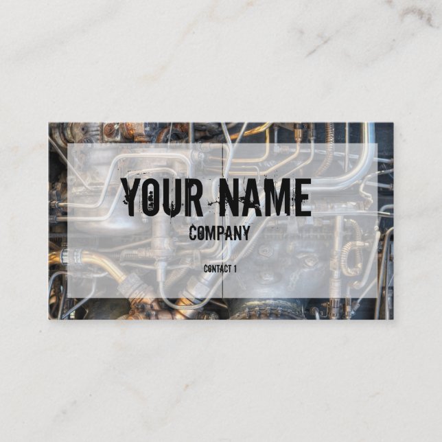 Steampunk Plumbing Pipes Business Card (Front)