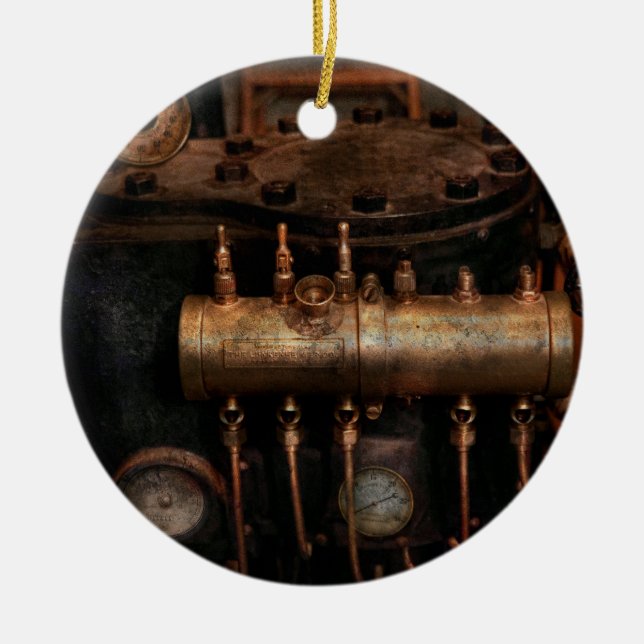 Steampunk - Plumbing - The valve matrix Ceramic Ornament (Front)