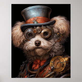 STEAMPUNK POODLE POSTER