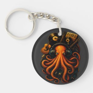 "Steampunk Porte - clé Octopus - Kra Nautique Vint