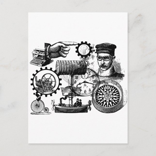 steampunk postcard (Front)