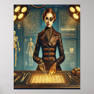 Steampunk Poster 28, The Cybernetic Surgeon